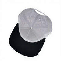 Custom Manufacturer Plain Black 5 Panel Golf Hat with Rope Custom Richardson Trucker Caps Two Tone SnapBack Hats Designer Cap