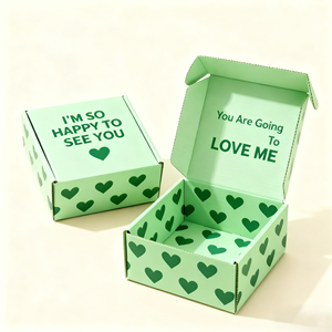 Sevgililer temalı kalp markalı kutu ile romantik mesaj eko dostu ambalaj hediye e-ticaret ve perakende için - Product Image 2