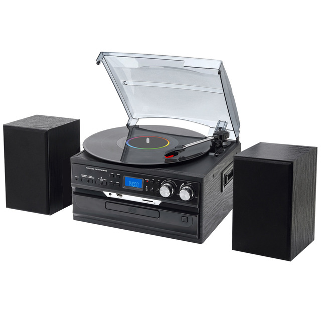 Wholesale Vinyl Record Player Blue Tooth 3 Speed LP Vinyl Record USB SD Music System Turntable Player With External Speakers
