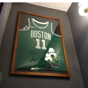 Commercio all'ingrosso personalizzato 16x20 pollici scatola nera regali t maglia da calcio cornice jersey vetrina da parete 3D art shadow Box <span class=keywords><strong>Frame</strong></span> - Product Image 3