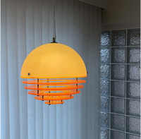 Nouveau Design Moderne Orange Lustre pour Salle à Manger Café Bar Décor Atmosphère Vintage Pendentif Lumière