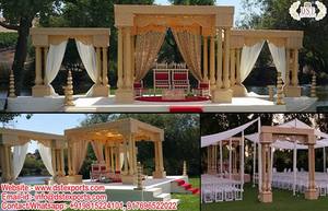 Mandap FRP blanco de lujo para boda, accesorio de fibra de diseño, impresionante - Product Image 5