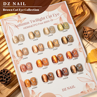 Gel à ongles effet œil de chat marron automne-hiver 2026, sans HEMA ni TPO, gel magnétique caramel bronze brun thé, disponible en OEM et ODM