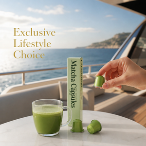 Capsules de matcha pour une vie durable, compatibles avec les machines Nespresso originales, neutres en carbone, capsules de thé vert biologique - Product Image 1
