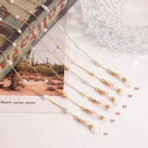 إكسسوارات نظارات يدوية الصنع للسيدات على الموضة عالية الجودة بسعر الجملة من المصنع، سلسلة نظارات ذهبية، سلسلة نظارات شمسية معدنية - Product Image 2