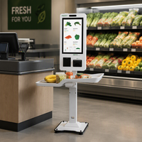 Terminal de caisse intelligent pour supermarché et restaurant, système POS tout-en-un, kiosque libre-service, 21,5/27 pouces