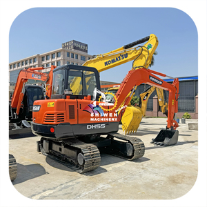 Miniexcavadora Doosan DH55 usada, bajas horas de trabajo, alto rendimiento; maquinaria lista para enviar con bomba de motor central - Product Image 1