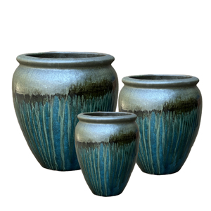 Pot de fleurs en céramique de grande taille, design européen, pour usage intérieur/extérieur - Décoration pour la maison, la pépinière et le commerce TERREN - Product Image 4