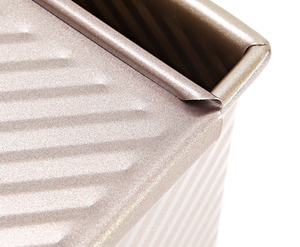 Molde para Pan Tostado de Acero al Carbono de 450g, Molde para Hornear Pan Tostado con Tapa, Mini Molde Cuadrado Antiadherente para Pan - Product Image 5