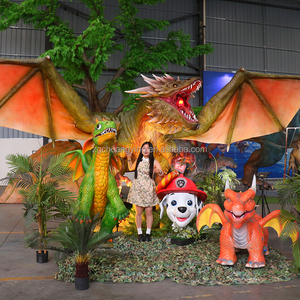 Modelo de Dragón Prehistórico Animatrónico Personalizado para Interiores, Dinosaurio <span class=keywords><strong>Artificial</strong></span> de Tamaño Real, Dragón Animatrónico para Películas - Product Image 3