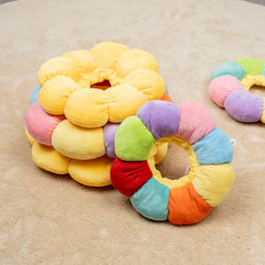 Weicher Sonnenblumen-Genesungskragen für Haustiere mit verstellbarem Kordelzug für Wundheilung nach Operationen, Anti-Biss-Katzen-Elizabeth-Kragen - Product Image 1