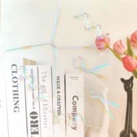 Groothandel Iridescent Holografische Draadbinders Laser Glansrijke Plastic Twist Ties voor Cadeauboeket Snoepzak Verzegeling