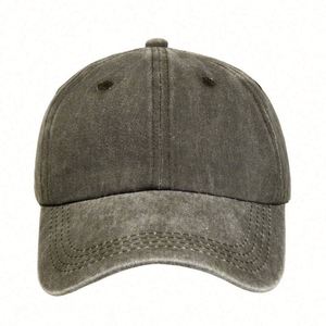 Casquettes de baseball en coton lavé, couleur unie, personnalisables, non structurées, style Dad Hat, brodées, pour hommes – Vente en gros, en stock - Product Image 3