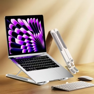 Support d'ordinateur portable de voyage personnalisé en plastique pliable avec boîte pour les programmes de fidélité des compagnies aériennes et les cadeaux marketing de l'aviation - Product Image 3