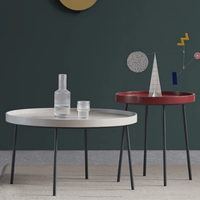Petite table basse ronde moderne Table d'appoint décorative en métal simple en bois Catégorie de produit TT-1615B