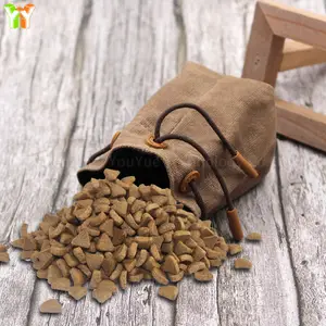 Borsa per cani borsa per cibo per cani da viaggio in tela cerata borse per Snack per animali domestici con moschettone