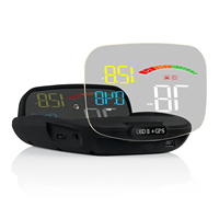 OBD2 GPS HUD avec commutateur de mode physique, écran à 98% de transmission, -40 ° De la lettre C à la 120 ° Corps pliable C & 20 mm pour tous les véhicules