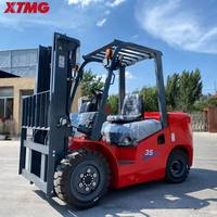 Chariot élévateur diesel XTMG à haute traction, capacité 19,5 KN 3,5 T, avec fourches forgées de 1070 mm pour le chargement de palettes lourdes