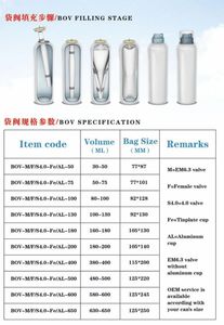 Bombe aérosol en aluminium effet chrome, accessoire 53*180mm, BOV et buses pour gel douche moussant haut <span class=keywords><strong>de</strong></span> gamme - Product Image 3