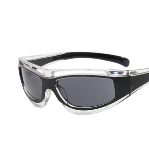 Lunettes de soleil futuristes pour femmes, style steampunk, sportives, design concave pour le street style - Product Image 4
