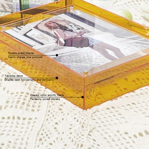 صندوق شفاف ، حامل صور من البلاستيك ، حامل عرض صور داخلي للمكتب والمنزل ، ديكور سطح المكتب - Product Image 4