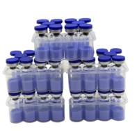 Poudre lyophilisée de cuivre peptidique GHK-Cu, poudre bleue pour les soins de la peau, fournie par le fabricant