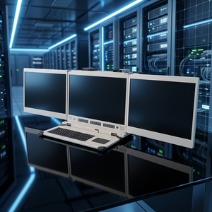 APC-9024SW3 Tragbarer <span class=keywords><strong>Server</strong></span> mit drei 23,8-Zoll-Bildschirmen, Dual Intel Xeon Gold CPU, <span class=keywords><strong>max</strong></span>. 2 TB RAM, 112 TB Speicher, Multi-GPU, industriell - Product Image 6