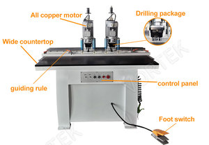 เครื่องเจาะแบบตั้งโต๊ะเครื่องเจาะไม้แนวตั้งเจาะ MZ73032แบบศูนย์กลางตัวเองบานพับตู้ - Product Image 2