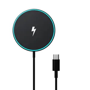 Amazon Hot Selling 15W Qi Wireless Charger Stand Wireless Charger For Cellphone Fast Charging Cable