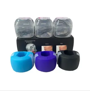 Custom Jaw Face Muscle Toning Trainer High Density Sports 3 Level 2pcs Ball Lessharmful Jawline Exerciser For Men And Women