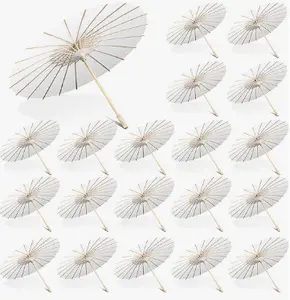 子供のためのオイルペーパー日本のパラソル写真の小道具結婚式のためのクラフトペーパーパラソル傘
