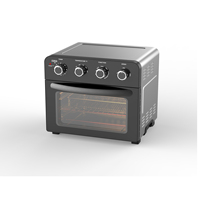 Friteuse à air électrique en acier inoxydable, four à convection, multicuiseur, capacité 18L, puissance 1800W, commande numérique, interface en anglais