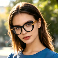 Lunettes de vue de créateur de marques célèbres, monture optique rectangulaire transparente à bordure complète, charnières 2026, lunettes en acétate de qualité supérieure