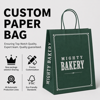 Sacs en papier kraft recyclé écologiques avec poignées torsadées |   Emballage alimentaire personnalisé de luxe pour boulangeries, cafés, restaurants de hamburgers