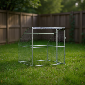 Jaula para perros de acero galvanizado plateado de 6.56 x 6.56 x 6.56 pies, con cerradura, para exteriores, para perros grandes - Product Image 2