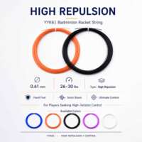 Cordage de badminton YYK61 0,61 mm - Haute répulsion, résistant à l'usure et antichoc pour le jeu compétitif d'élite