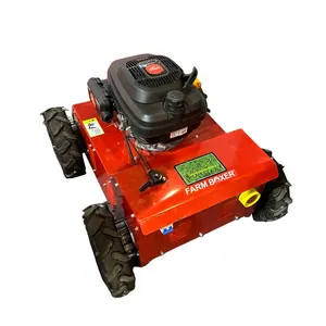 Mesin taman pertanian 224CC Robot diri pintar Mini dengan pengendali jarak jauh mesin pemotong rumput Robot