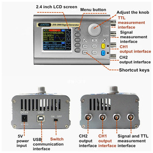 Generador de señal de función DDS de 40MHz, medidor de frecuencia de doble canal de Control Digital, generador de onda arbitraria, JUNTEK - Product Image 6