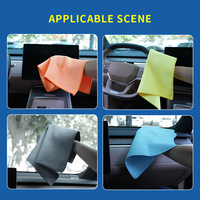Serviette de nettoyage automobile en microfibre super absorbante à motif gaufré ananas 40x40cm pour séchage et polissage des vitres, miroirs, tableaux de bord et écrans