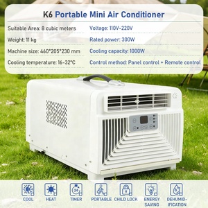 เครื่องปรับอากาศแบบพกพา 3400 บีทียู คอมเพรสเซอร์ทำความเย็น เป็นมิตรกับสิ่งแวดล้อม ใช้ได้กับปลั๊ก US UK AU EU เครื่องปรับอากาศแบบพกพา - Product Image 4