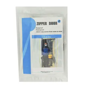 Custom Clear Zipper door C I U L profile plastic zipper door kit dust barrier construction zipper door Manufacturer