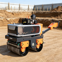 Compacteur routier à pneus en caoutchouc de 2 à 5 tonnes, à moteur diesel ou essence, pour la construction de surfaces en asphalte