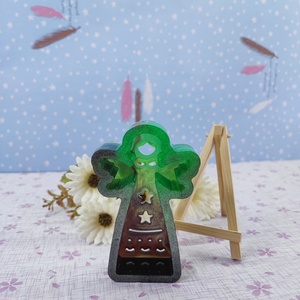 Moldes de fundición de resina hechos a mano para adornos decorativos DIY estilo Ins herramientas de escritorio de silicona molde de Papá Noel - Product Image 3