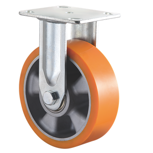 VIMA Leichtgängige Schwerlastrollen OEM ODM 4 5 6 8 Zoll PU-Aluminium-Brems-Industrierad für Trolley-Transport - Product Image 2