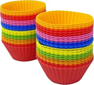 Molde de Silicona de Grado Alimenticio para Muffins, Reutilizable, Herramientas para Hornear Muffins y Cupcakes - Product Image 1