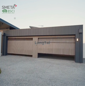 Porte de garage en bois massif Andexin, style rustique classique, idéale pour les projets immobiliers, vente directe - Product Image 1