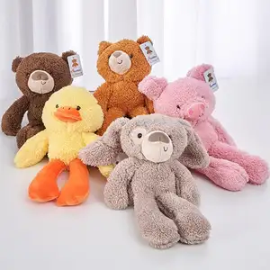 Pabrik Grosir Harga Murah Lucu Lembut Anak Anjing Kelinci Babi Beruang Hewan Mewah Boneka Mainan untuk Hadiah Anak-anak