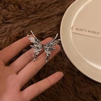 Anillo de Acero Inoxidable con Diseño de Alas de Ángel, Ajustable y Plateado, para Uso Diario y Regalos en Festivales para Mujeres