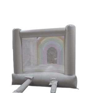 บ้านลมสีรุ้งหลากสีสำหรับเช่าเล่นกลางแจ้ง บ้านเด้งสีขาวทำจาก PVC สำหรับงานแต่งงานและเด็กๆ - Product Image 6