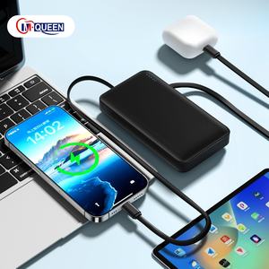 Batterie externe mince 22,5 W 10000 mAh avec logo personnalisé, câble rétractable, charge rapide, batterie Li-polymère pour téléphone - Product Image 6